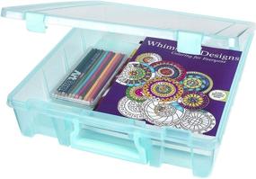 img 4 attached to 📦 ArtBin 6955AA Super Satchel 1-Compartment Box - Art/Craft Organizer, Translucent Aqua (1-Pack)