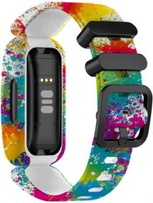img 2 attached to 🌈 FitTurn Ace 3 Replacement Bands: Colorful Silicone Sport Bands for Fitbit Ace 3 Kids Tracker (5pack-1)