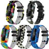 🌈 fitturn ace 3 replacement bands: colorful silicone sport bands for fitbit ace 3 kids tracker (5pack-1) logo