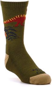 img 2 attached to 🧦 High-Performance Farm to Feet Kid's T Rex Lightweight Crew Merino Wool Socks: Superior Comfort & Durability for Active Kids