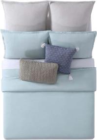img 3 attached to 🛏️ Stylish Aqua Chambray Loft Comforter Set by Brooklyn Loom - Twin/Twin XL Size