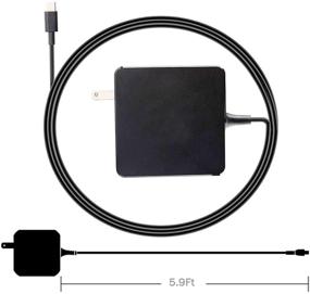 img 3 attached to ⚡️ Быстрая зарядка 45 Вт USB C Type-C для Asus Chromebook C302 C302C C302CA, Acer Chromebook Spin 11 13 15 CP311 CP315 CP713, HP Spectre x360 13-v111dx 13-v011dx 13-w023dx 13-w013dx - адаптер с сетевым кабелем