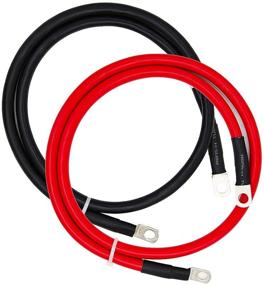 img 4 attached to 🔌 High-Quality 4 AWG Battery Cables with 5/16" Ring Terminals – Ideal for Solar, RV, Auto, Marine Car, Boat Applications (3 ft Length)