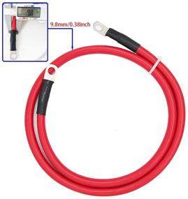 img 3 attached to 🔌 High-Quality 4 AWG Battery Cables with 5/16" Ring Terminals – Ideal for Solar, RV, Auto, Marine Car, Boat Applications (3 ft Length)