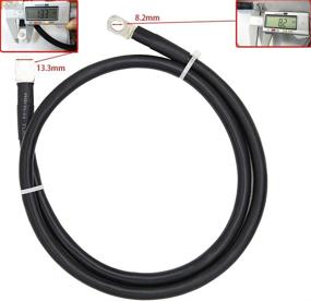 img 2 attached to 🔌 High-Quality 4 AWG Battery Cables with 5/16" Ring Terminals – Ideal for Solar, RV, Auto, Marine Car, Boat Applications (3 ft Length)