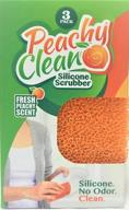 🍑 peachy clean kitchen scrubber peach fragrance 3 pk: ultimate cleaning solution for a refreshingly scented kitchen logo