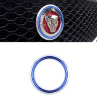 🔵 enhance jaguar f-pace xe xf xj with maxdool aluminum surrounding decoration ring trim in striking blue logo