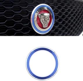 img 2 attached to 🔵 Enhance Jaguar F-Pace XE XF XJ with MAXDOOL Aluminum Surrounding Decoration Ring Trim in Striking Blue