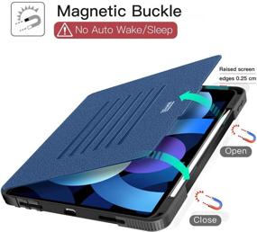 img 2 attached to ZtotopCase for iPad Air 4 10.9'' 2020(4th Gen)/iPad Pro 11'' 2018(1st Gen), [No Auto Sleep/Wake] 6 Adjustable Viewing Angles Strong Magnetic Cover with Pencil Holder, Supports iPad Pencil & Touch ID, Navy Blue