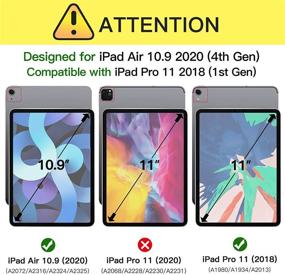 img 3 attached to ZtotopCase for iPad Air 4 10.9'' 2020(4th Gen)/iPad Pro 11'' 2018(1st Gen), [No Auto Sleep/Wake] 6 Adjustable Viewing Angles Strong Magnetic Cover with Pencil Holder, Supports iPad Pencil & Touch ID, Navy Blue