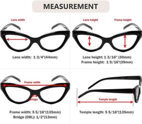 img 2 attached to Eyekepper 4-Pack Chic Cat-Eye Style Reading Glasses for Women - Trendy Readers