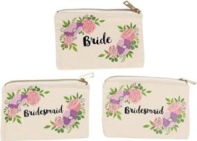 img 1 attached to Bridal Shower Makeup Bag Bachelorette Travel Accessories in Cosmetic Cases