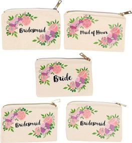 img 4 attached to Bridal Shower Makeup Bag Bachelorette Travel Accessories in Cosmetic Cases