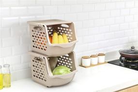 img 3 attached to NOBLE DESIGNS Stackable Storage Vegetable