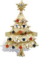 🎄 набор из 12-ти кольец для салфеток «рождественская елка» для праздничных свадеб, дня благодарения, рождества, ужинов и домашнего стола - золотой стиль #4. логотип