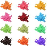 🎨 mica powder for epoxy resin: natural pigment for vibrant soap making, candle making, bath bombs, lip gloss, slime, epoxy resin dye, paint, acrylic nails, body butter, art crafts - 12 colors logo