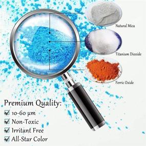 img 3 attached to 🎨 Mica Powder for Epoxy Resin: Natural Pigment for Vibrant Soap Making, Candle Making, Bath Bombs, Lip Gloss, Slime, Epoxy Resin Dye, Paint, Acrylic Nails, Body Butter, Art Crafts - 12 Colors