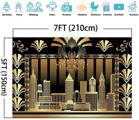 img 1 attached to 📸 Fanghui 7x5ft The Great Gatsby Photography Backdrop - 1920s Retro Roaring Photo Background Vinyl for Adult & Children Wedding Party Decoration, Birthday & Bridal Shower Photo Shoot Booth
