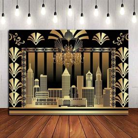 img 4 attached to 📸 Fanghui 7x5ft The Great Gatsby Photography Backdrop - 1920s Retro Roaring Photo Background Vinyl for Adult & Children Wedding Party Decoration, Birthday & Bridal Shower Photo Shoot Booth