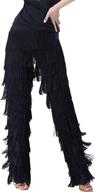 fashionable women's tassels fringe ballroom latin tango salsa dance pants for practice and performances logo