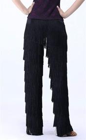 img 1 attached to Fashionable Women's Tassels Fringe Ballroom Latin Tango Salsa Dance Pants for Practice and Performances