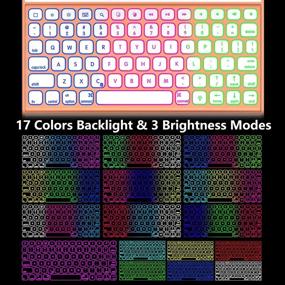 img 4 attached to 🔤 Papaya Keyboard Case for iPad Pro 11 inch 2021 (3rd Gen) - 360 Rotate, 17 Color Backlit, Pencil Holder