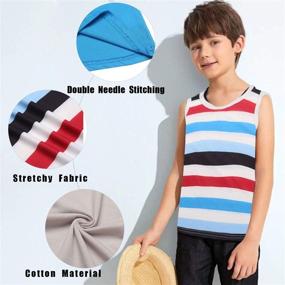 img 3 attached to Arshiner Sleeveless Crewneck 3 Pack Undershirts Boys' Clothing for Tops, Tees & Shirts