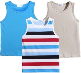 img 4 attached to Arshiner Sleeveless Crewneck 3 Pack Undershirts Boys' Clothing for Tops, Tees & Shirts