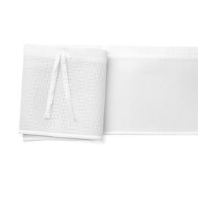 img 2 attached to 🛏️ BreathableBaby Breathable Mesh Crib Liner - Deluxe Muslin Collection - White - Full-Size Four-Sided Slatted and Solid Back Cribs - Anti-Bumper: Ultimate Airflow and Safety