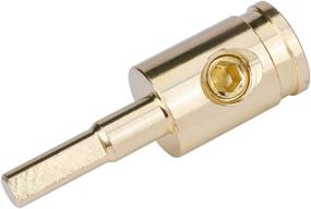 img 1 attached to 🔌 Car Audio Amp Input Reducer Adapter - 2pcs 4 Gauge to 8 Gauge Wire Reducer with Brass Construction and Gold Plating