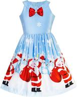 🎅 turquoise girls' clothing: christmas santa dress for girls logo