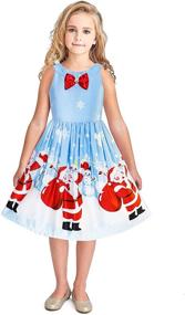 img 3 attached to 🎅 Turquoise Girls' Clothing: Christmas Santa Dress for Girls