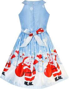 img 2 attached to 🎅 Turquoise Girls' Clothing: Christmas Santa Dress for Girls