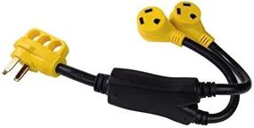 img 3 attached to 🔌 LeisureCord 24'' RV Y Adapter Cord: 50Amp Male Plug to Two 30 Amp Female 2.5 Feet with Handle - Efficient Power Split for Convenient RV Compatibility