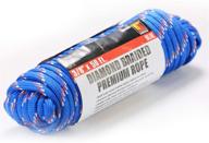 🌞 high-strength wellmax diamond braid nylon rope - uv resistant, weather resistant, 3/8" x 50ft логотип