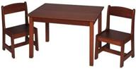 🎁 giftmark children's rectangle table with 2 chair set in cherry: perfect kids furniture for playtime and study логотип