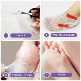 img 2 attached to 3-Pack Foot Peel Mask: Eliminate Dry Dead Skin, Calluses, and Cracked Heels – Exfoliating Treatment for Baby Soft and Smooth Skin – Moisturizing Care – Men and Women's Foot Peeling Mask