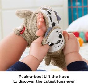 img 1 attached to SEO-Optimized Fisher-Price Sloth Activity Socks: Adjustable Baby Rattle Toy Set