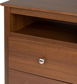 img 1 attached to Enhance Your Bedroom with the Prepac Sonoma 2 Drawer Nightstand in Warm Cherry