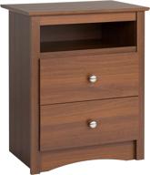 enhance your bedroom with the prepac sonoma 2 drawer nightstand in warm cherry логотип