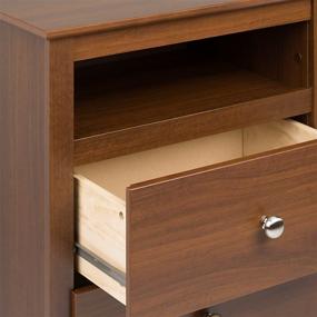 img 2 attached to Enhance Your Bedroom with the Prepac Sonoma 2 Drawer Nightstand in Warm Cherry