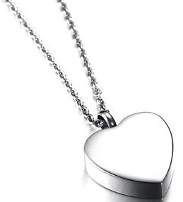 img 3 attached to Beautiful Stainless Cremation Keepsake Memorial Necklace for Girls' Jewelry Collection