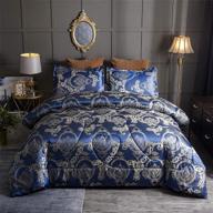 🛏️ raytrue-x king comforter set | silk blanket | all-season bed comforter | king size | royal blue bedspread | jacquard quilt | soft microfiber bedding sets | matching 2 pillow shams | 104x90 inches logo