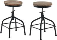 🪜 set of 2 rustic industrial swivel bar stools - adjustable height for kitchen counter - counter stool chair set - counter stools set of 2 logo