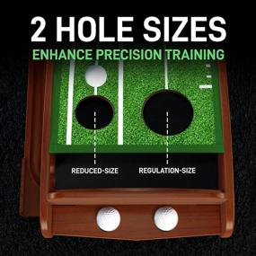 img 1 attached to 🏌️ Enhance Your Golf Game with PERFECT PRACTICE Putting Green - Premium Indoor Putting Mat with 1/2 Hole Training - Ideal for Home or Office Practice - Perfect Gift for Golfers