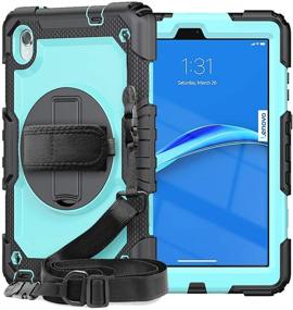 img 4 attached to 📱 SIBEITU Full Body Protection Case for Lenovo M8 2020/2019 8 Inch, SkyBlue - Compatible with Lenovo Tab M8 HD/FHD/Smart Tab M8 for Kids, Screen Protector & Pen Holder, with Stand & Hand Strap