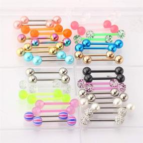 img 1 attached to Mix Color Stainless Straight Piercing Flexible