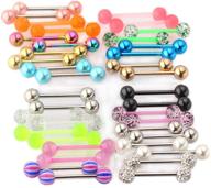 mix color stainless straight piercing flexible logo