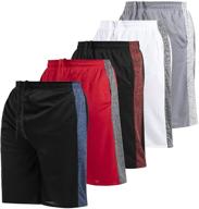 🏀 5 pack ultra performance men's athletic mesh basketball shorts логотип