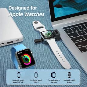 img 3 attached to НОВДЕРИ Зарядное устройство для Apple Watch: Портативное беспроводное зарядное устройство iWatch с функцией быстрой зарядки - идеальный попутчик для путешествий для Apple Watch серии SE 6 5 4 3 2 1 (черное)